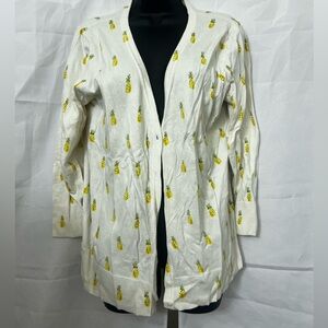 Merona XXL Pineapple Print Cream Cardigan